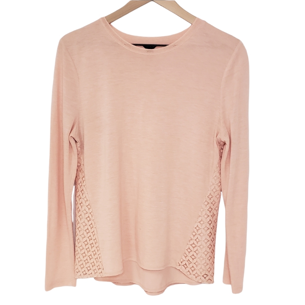 Ann Taylor Tunic. Lace back with lining. Peach. Size Med.